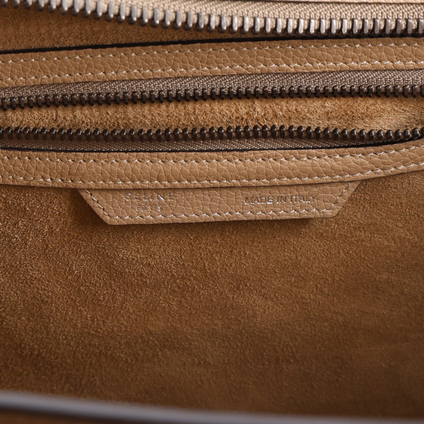 Drummed Calfskin Micro Luggage Dune