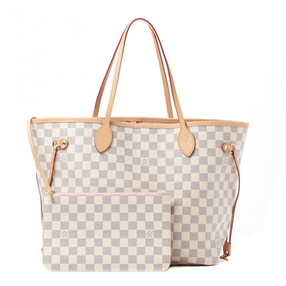Louis Vuitton Damier Azur Neo Neverfull MM Rose Ballerine 1 of 9