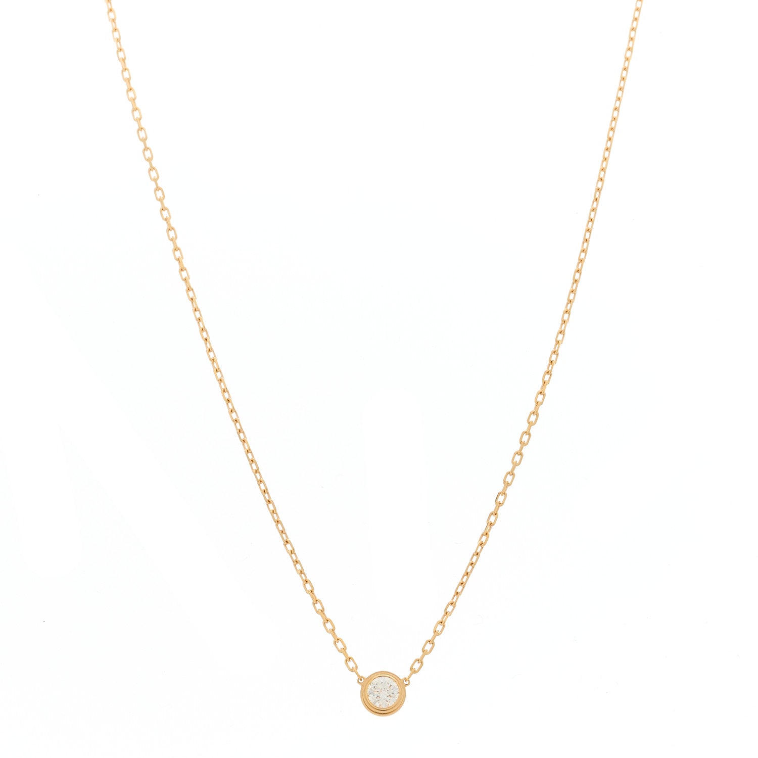Cartier 18K Pink Gold Diamond LM D'Amour Pendant Necklace 1 of 5