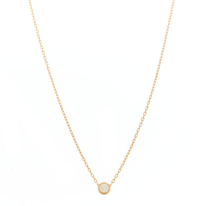 Cartier 18K Pink Gold Diamond LM D'Amour Pendant Necklace 1 of 5