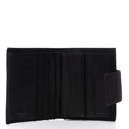 Prada Tessuto Nylon French Wallet Black 5 of 7
