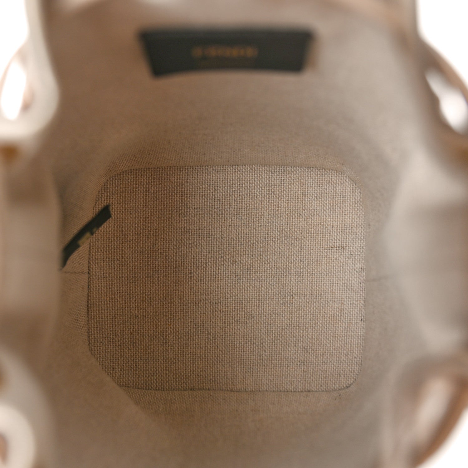 Fendi Canvas Nappa F is Fendi FF Embroidered Mini Mon Tresor Bucket Bag Grezzo White Nuvola 5 of 8