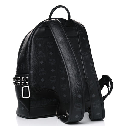 MCM Visetos Small Side Stud Stark Backpack Black 2 of 4