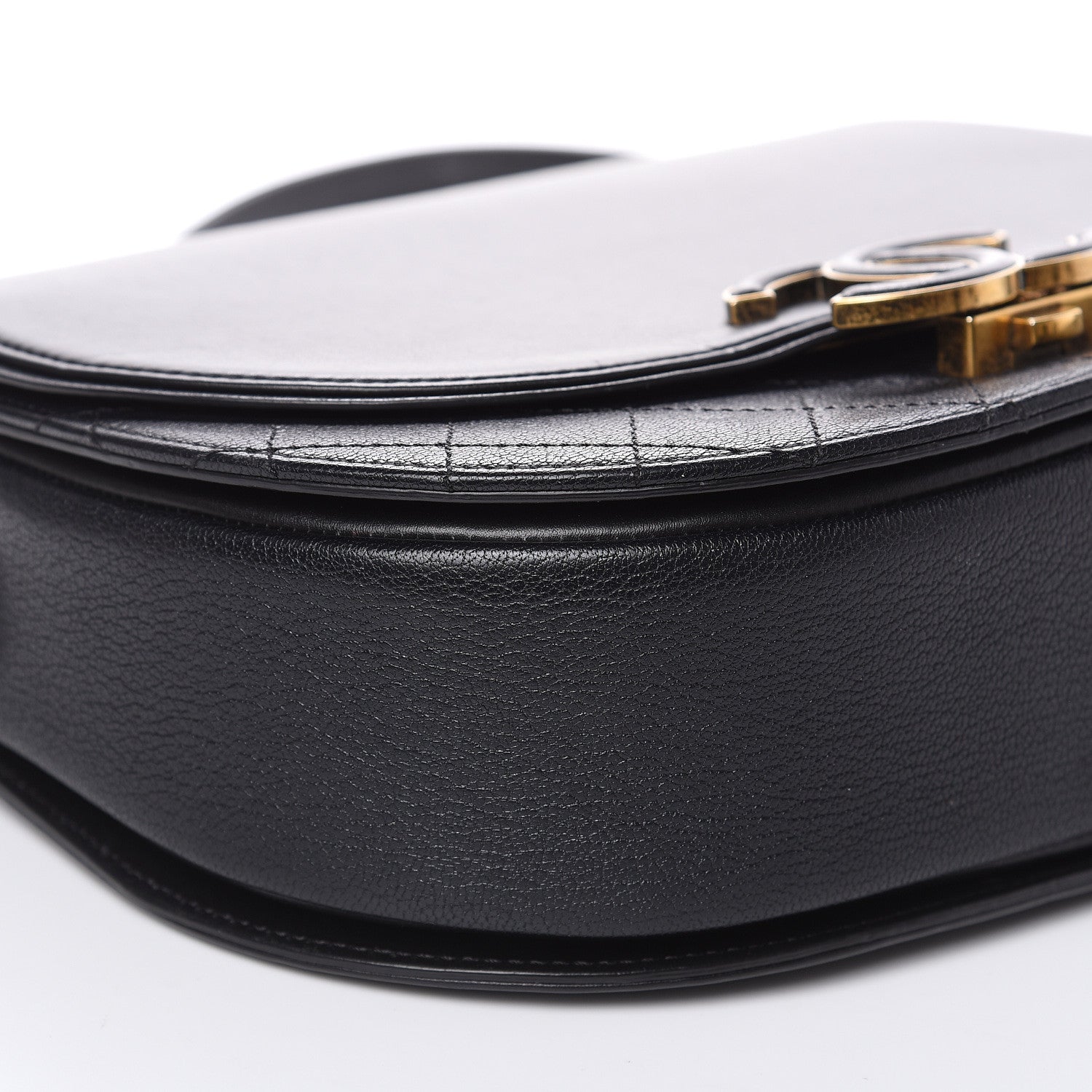 Chanel Shiny Calfskin Goatskin Quilted Medium Coco Curve Messenger Flap Black 8 of 13