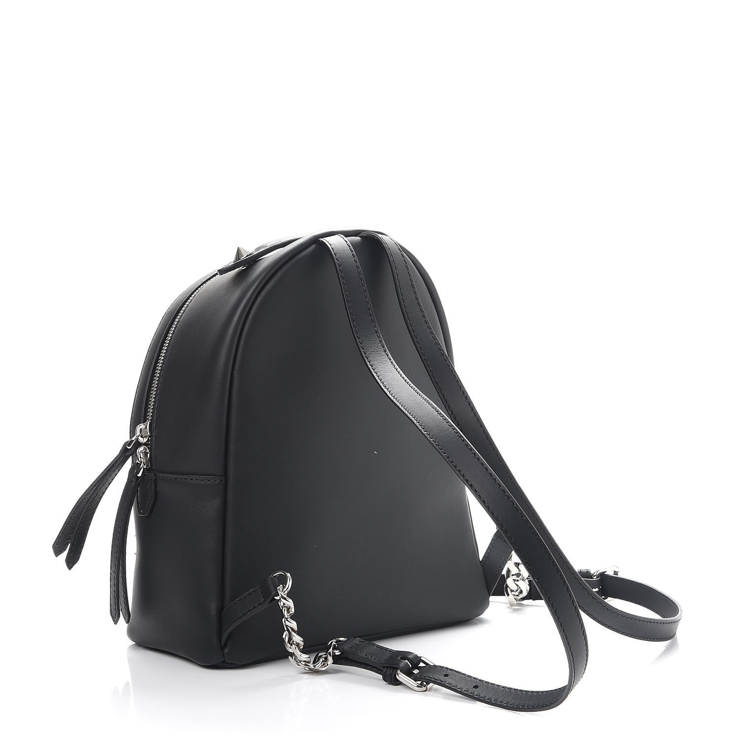 Fendi Vitello Century Fun Fair Metal Studded Mini Backpack Black Multicolor 3 of 8