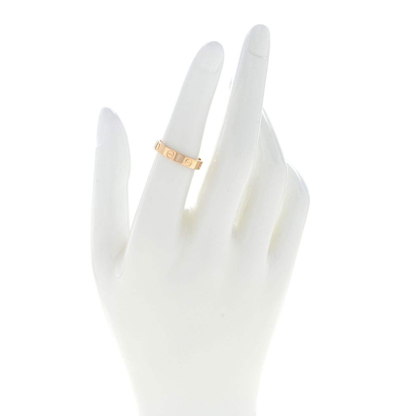 18K Yellow Gold 3.5mm LOVE Wedding Band Ring 52 6