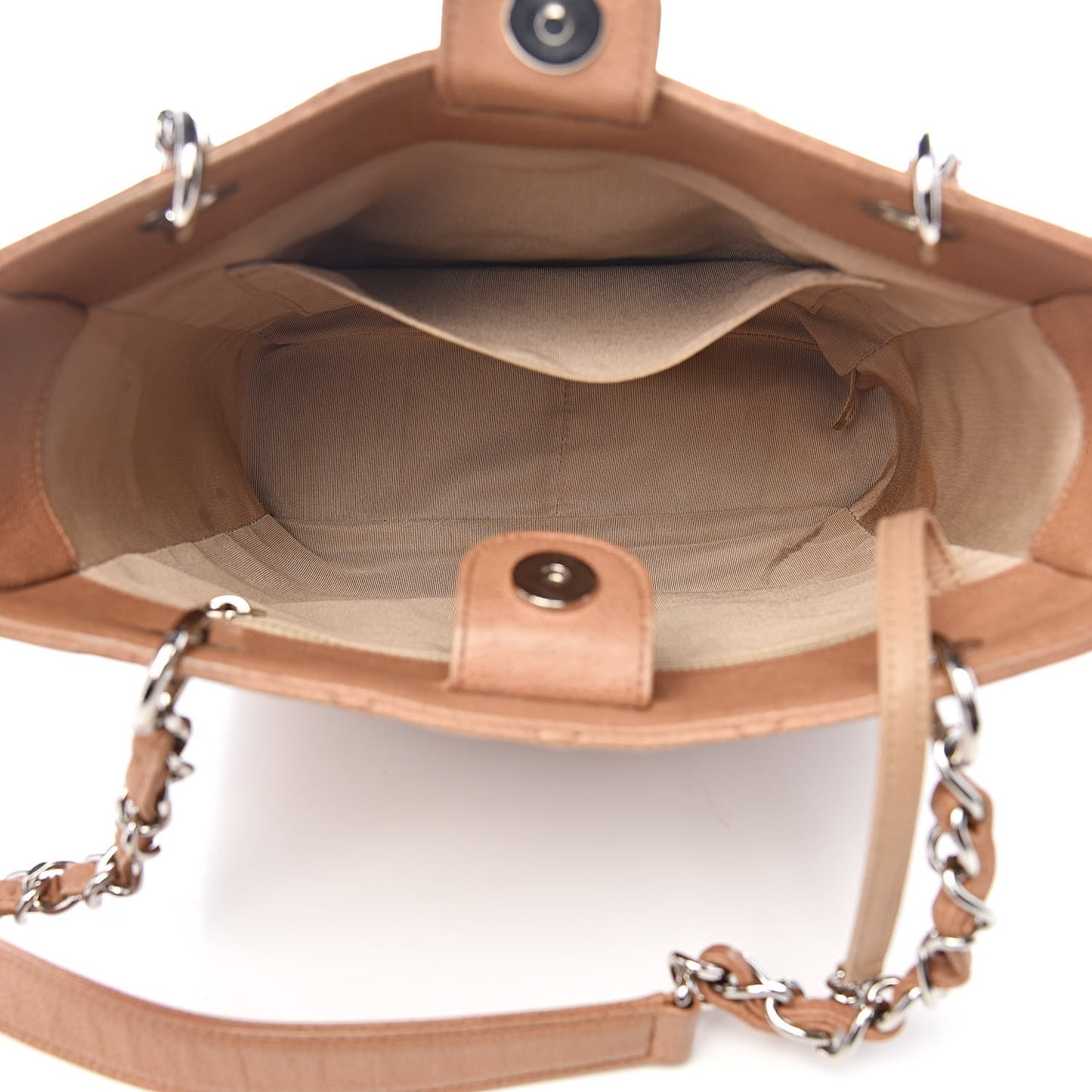 Caviar Quilted Petit Shopping Tote PST Dark Beige