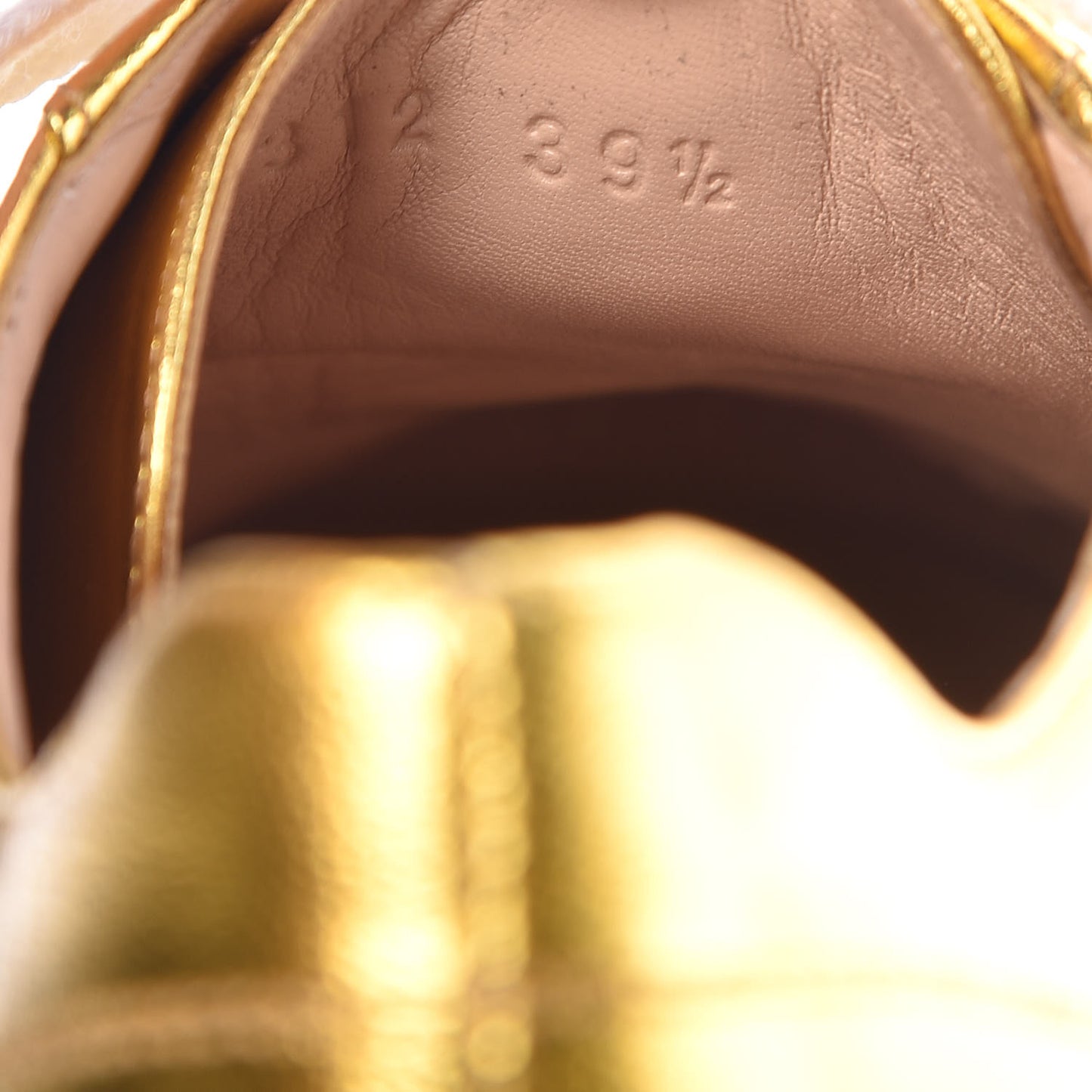 Metallic Nappa Peggy Platform Sneakers 39.5 Oro Vecchio