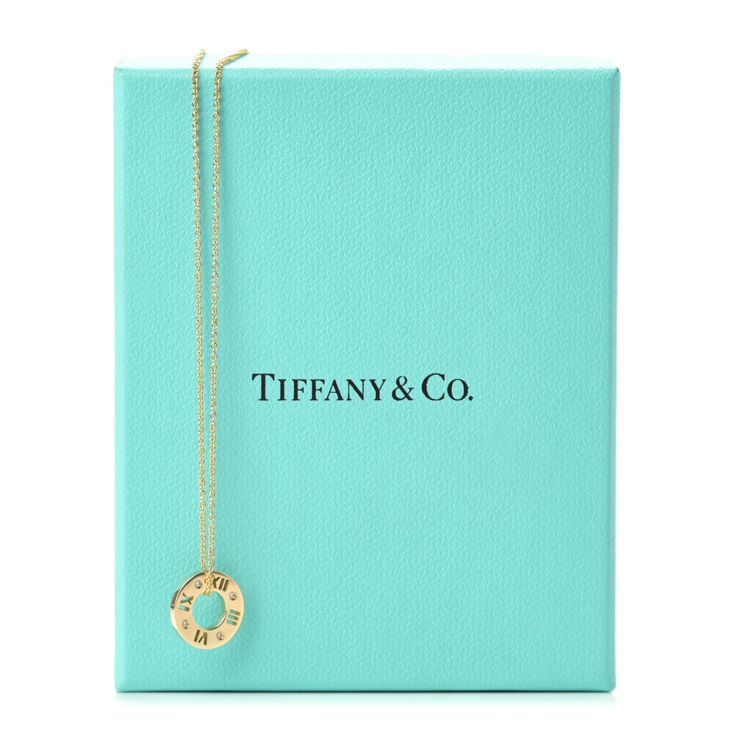 18K Yellow Gold Diamond Atlas Pierced Pendant Necklace