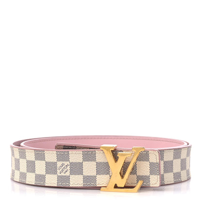 Louis Vuitton Damier Azur 30mm LV Initiales Reversible Belt 80 32 Pink 1 of 6
