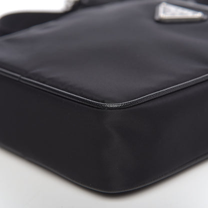 Prada Tessuto Nylon Saffiano Pocket Messenger Shoulder Bag Black 9 of 9