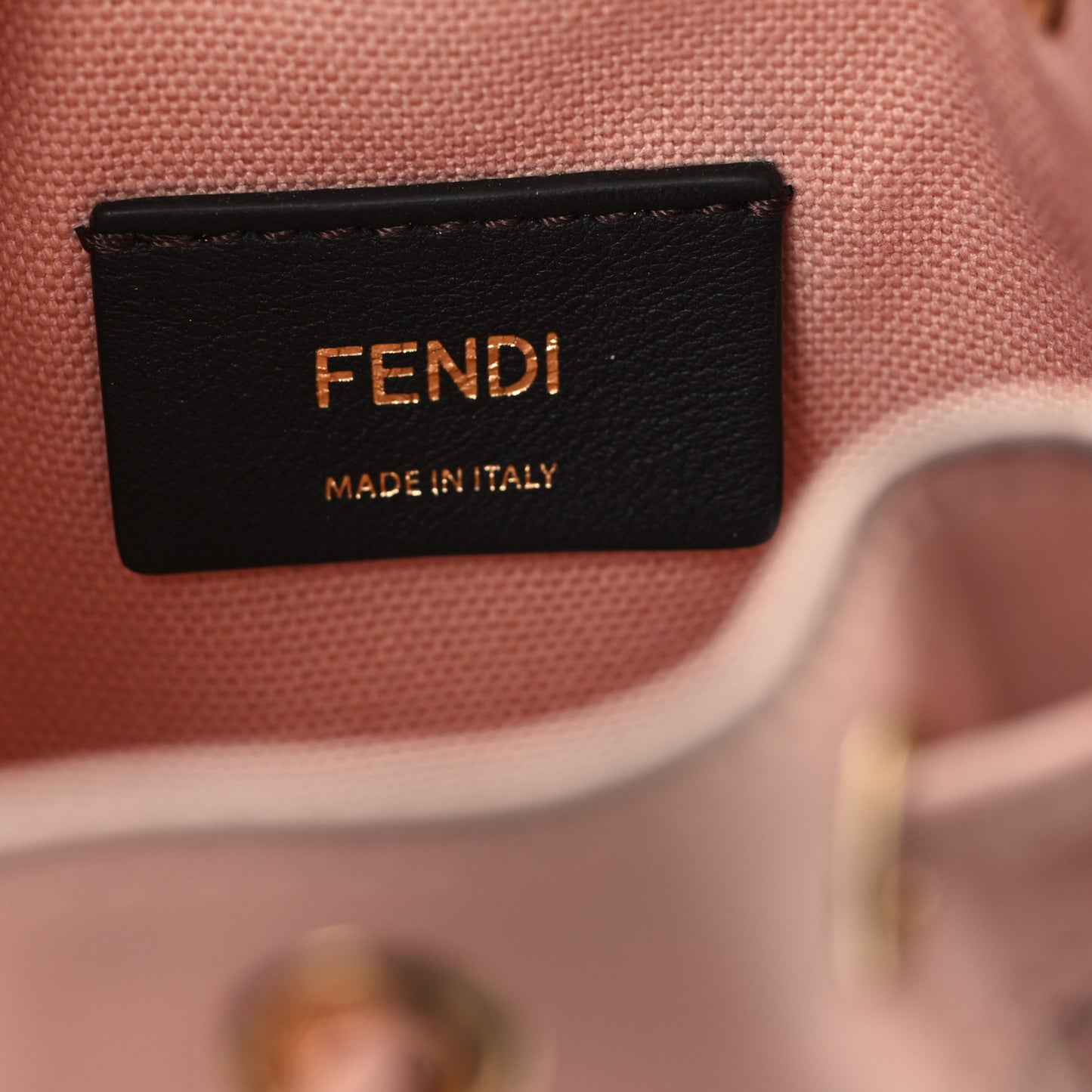 Canvas Nappa F is Fendi FF Embroidered Mini Mon Tresor Bucket Bag Baby Pink