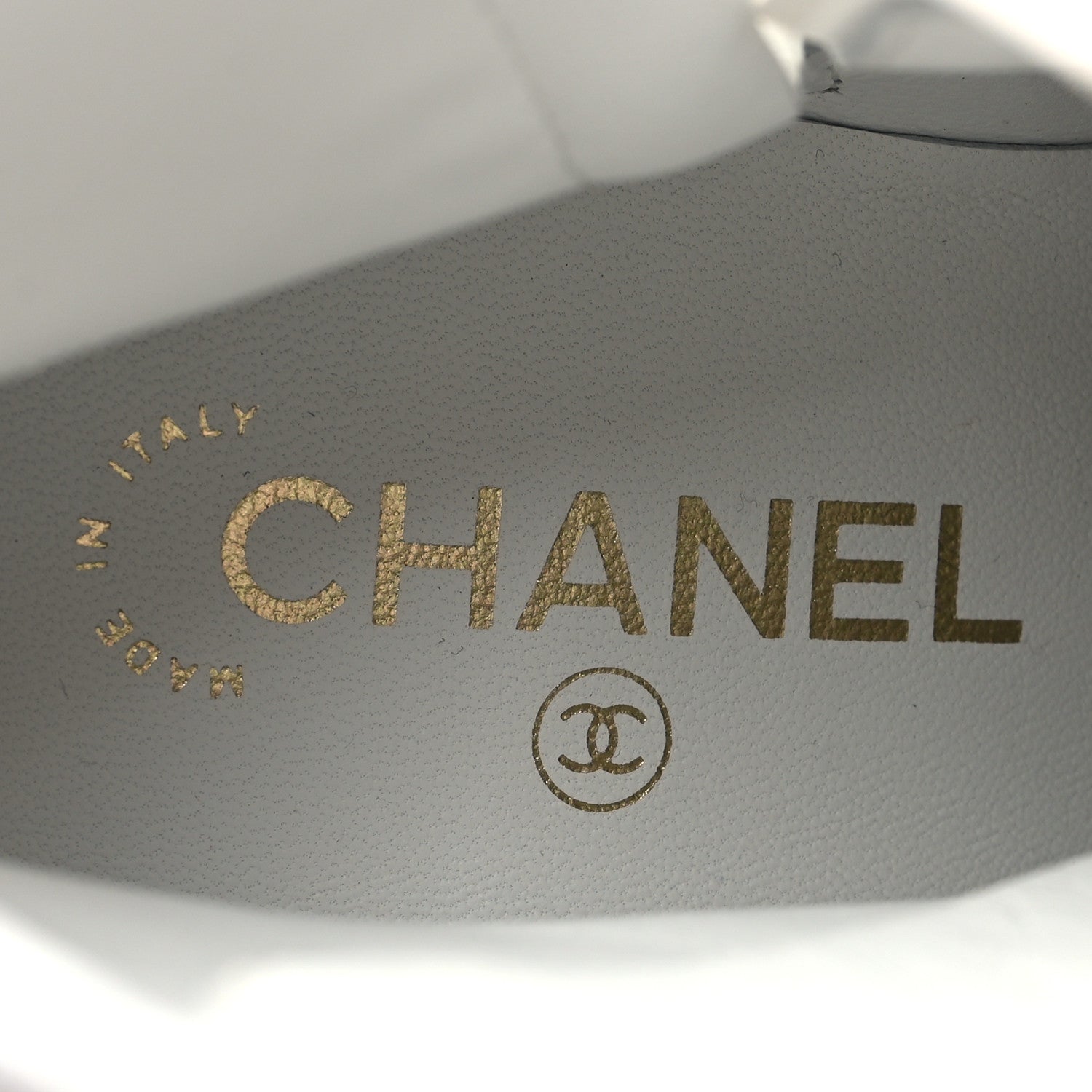 Chanel Shiny Crumpled Lambskin Lace Up Combat Boots 41 White 8 of 8