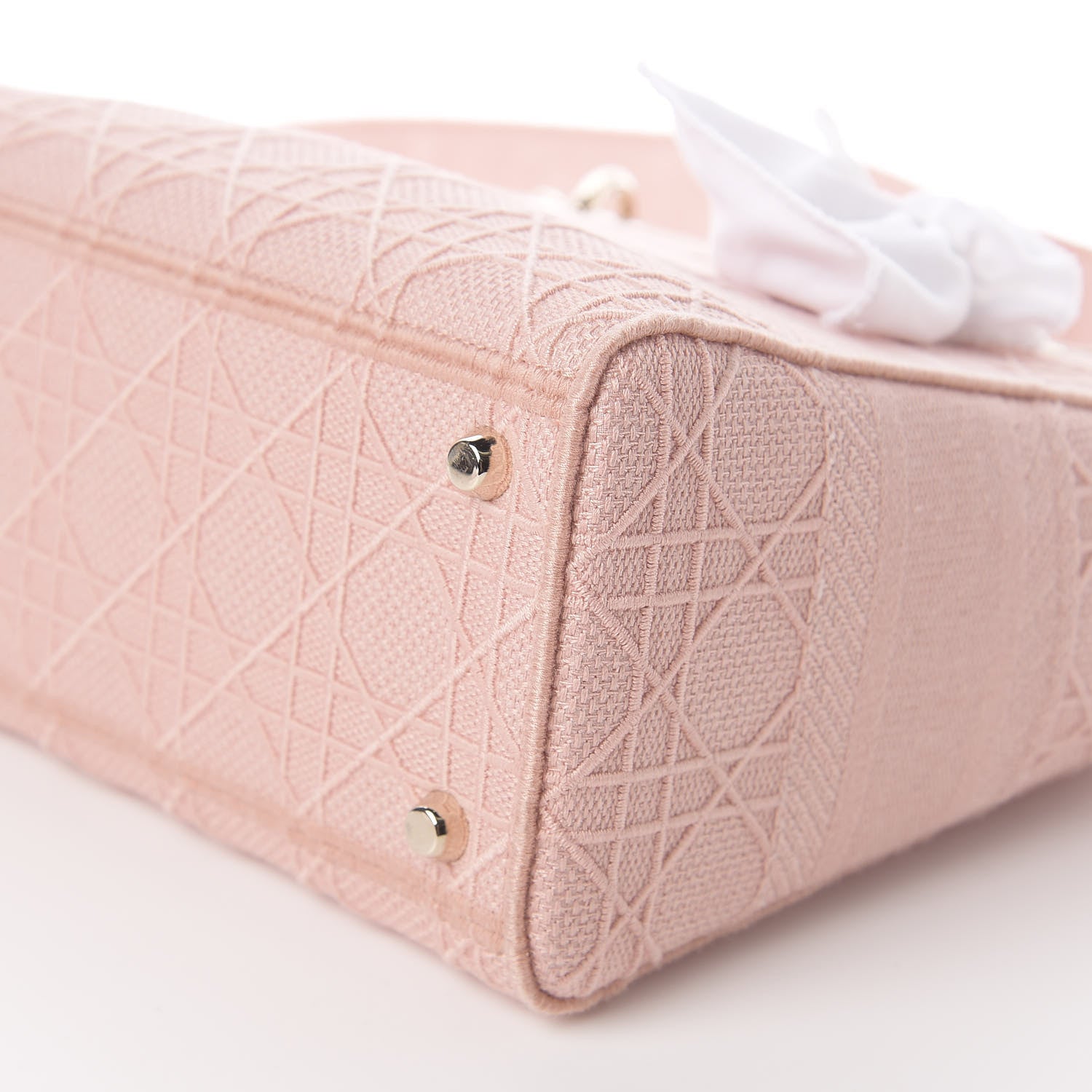 Christian Dior Canvas Embroidered Cannage Medium Lady D-Lite Pink 7 of 10