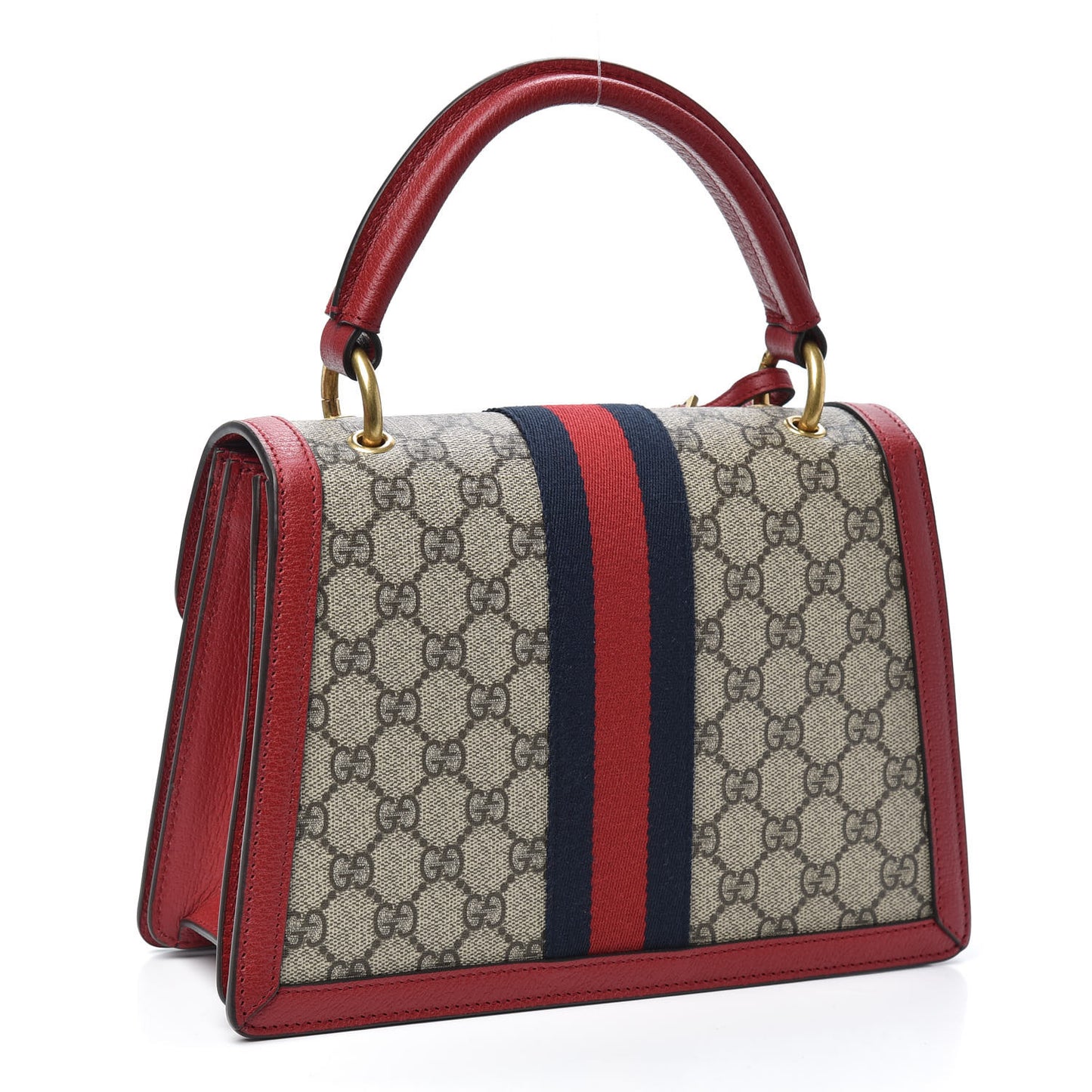 GG Supreme Monogram Small Queen Margaret Top Handle Bag Red