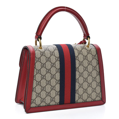 Gucci GG Supreme Monogram Small Queen Margaret Top Handle Bag Red 3 of 8