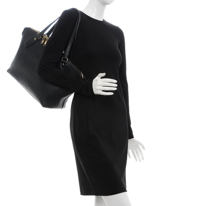 Burberry Signature Grain Calfskin Medium Welburn Tote Black 2 of 7