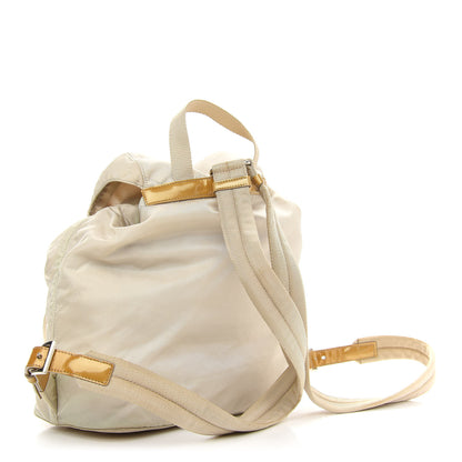 Prada Nylon Vela Patent Backpack Sabbia 3 of 12