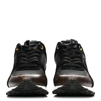 Louis Vuitton Suede Monogram Run Away Sneakers 39 Black 3 of 10