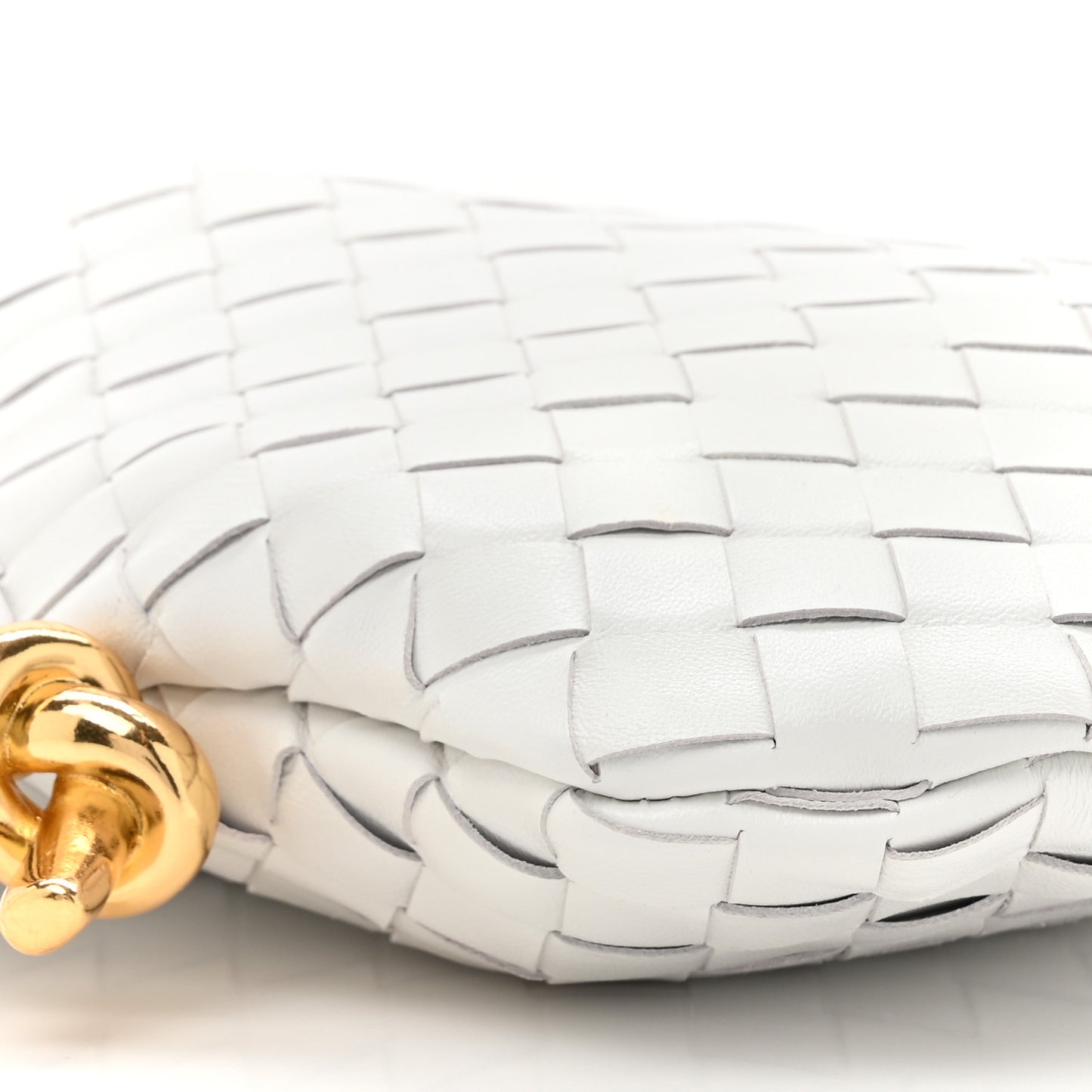 Nappa Intrecciato Small Solstice Hobo White