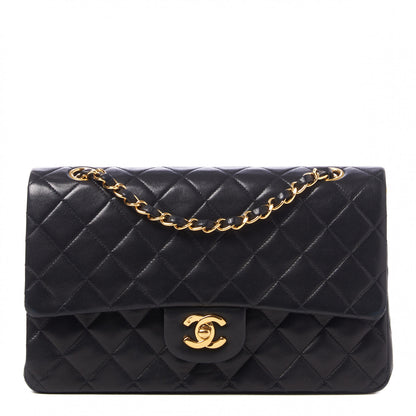 Chanel Lambskin Quilted Medium Double Flap Black 1 of 9