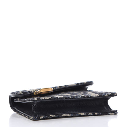 Christian Dior Oblique Saddle Card Holder Blue 5 of 7
