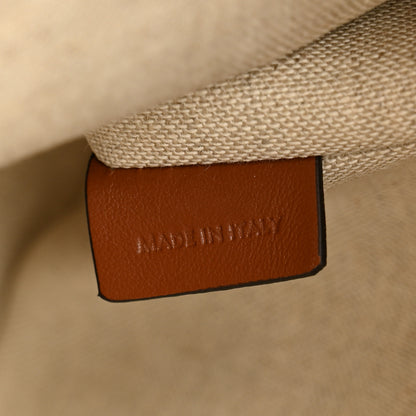 Celine Canvas Smooth Calfskin Logo Bucket 16 Bag Khaki Beige Tan 8 of 11