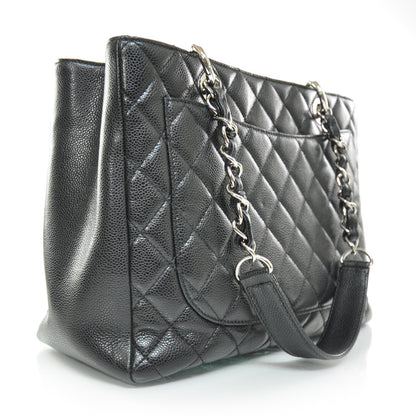 Chanel Caviar Quilted Grand Shopping Tote GST Black 3 of 10