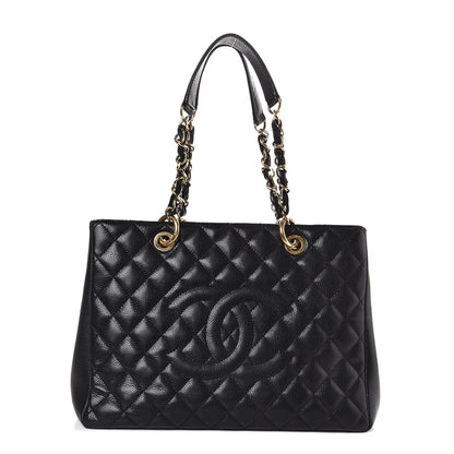 Chanel Caviar Quilted Grand Shopping Tote GST Black 1 of 7