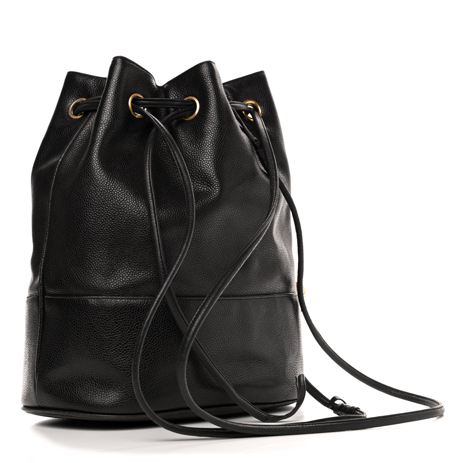 Chanel Caviar CC Drawstring Shoulder Bag Black 2 of 4