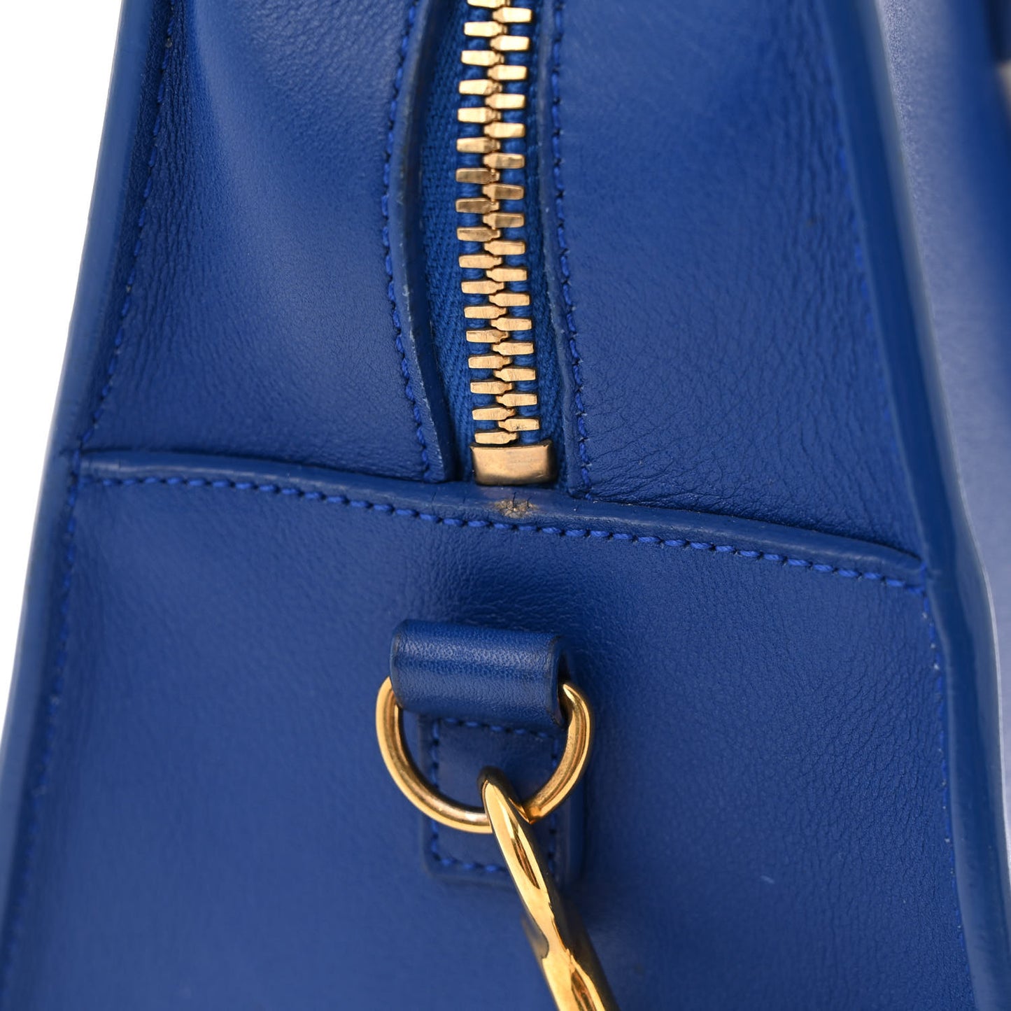 Calfskin Small Monogram Cabas Blue Majorelle