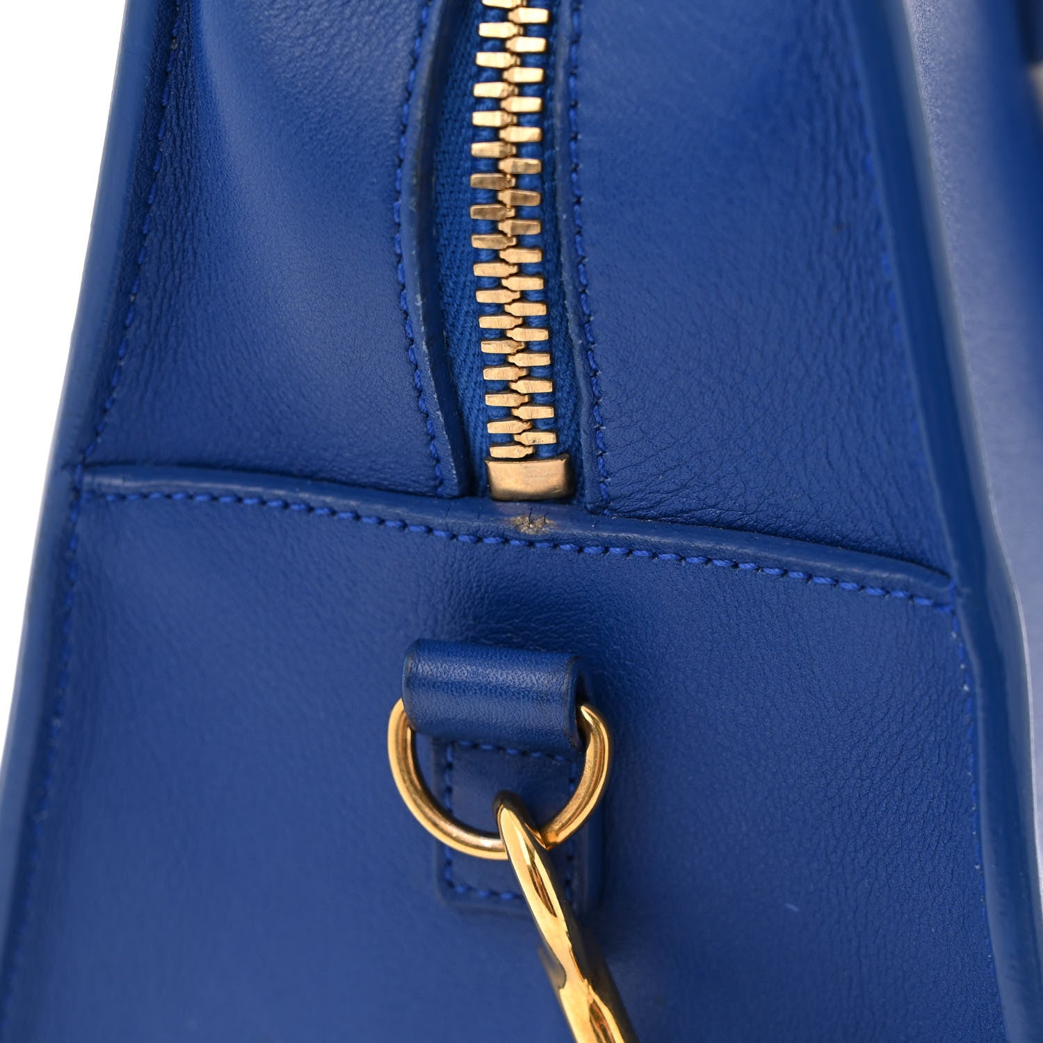 Saint Laurent Calfskin Small Monogram Cabas Blue Majorelle 14 of 15