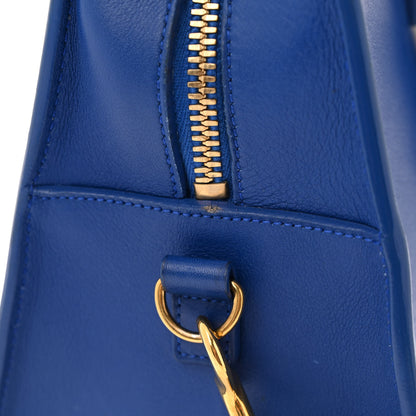 Saint Laurent Calfskin Small Monogram Cabas Blue Majorelle 14 of 15