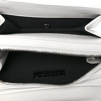 Chanel Caviar Quilted Like A Wallet Flap White 4 of 9
