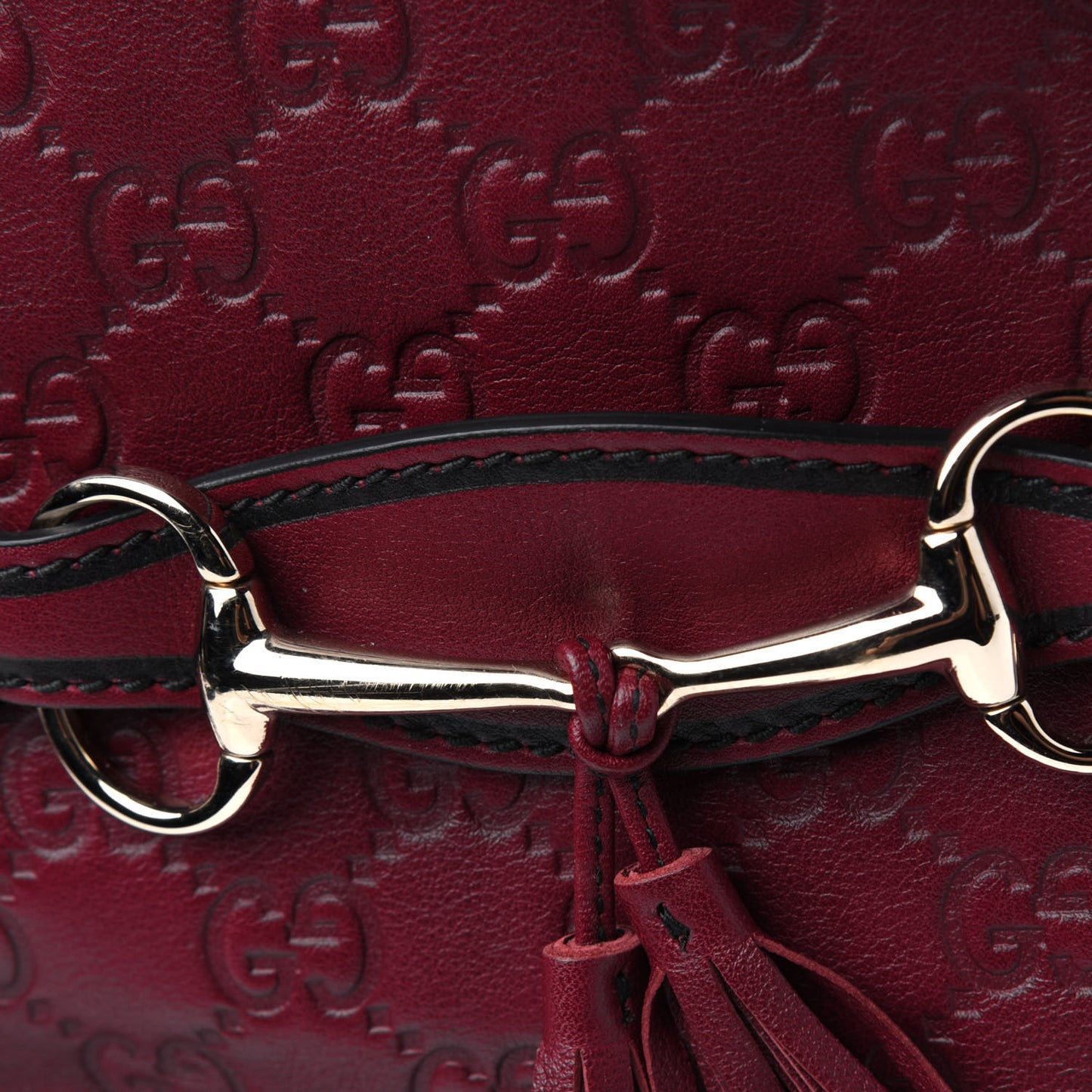 Soft Guccissima Medium Emily Hobo Classic Ruby