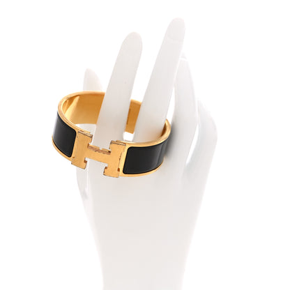 Hermes Enamel Wide Clic Clac H Bracelet PM Black 2 of 4
