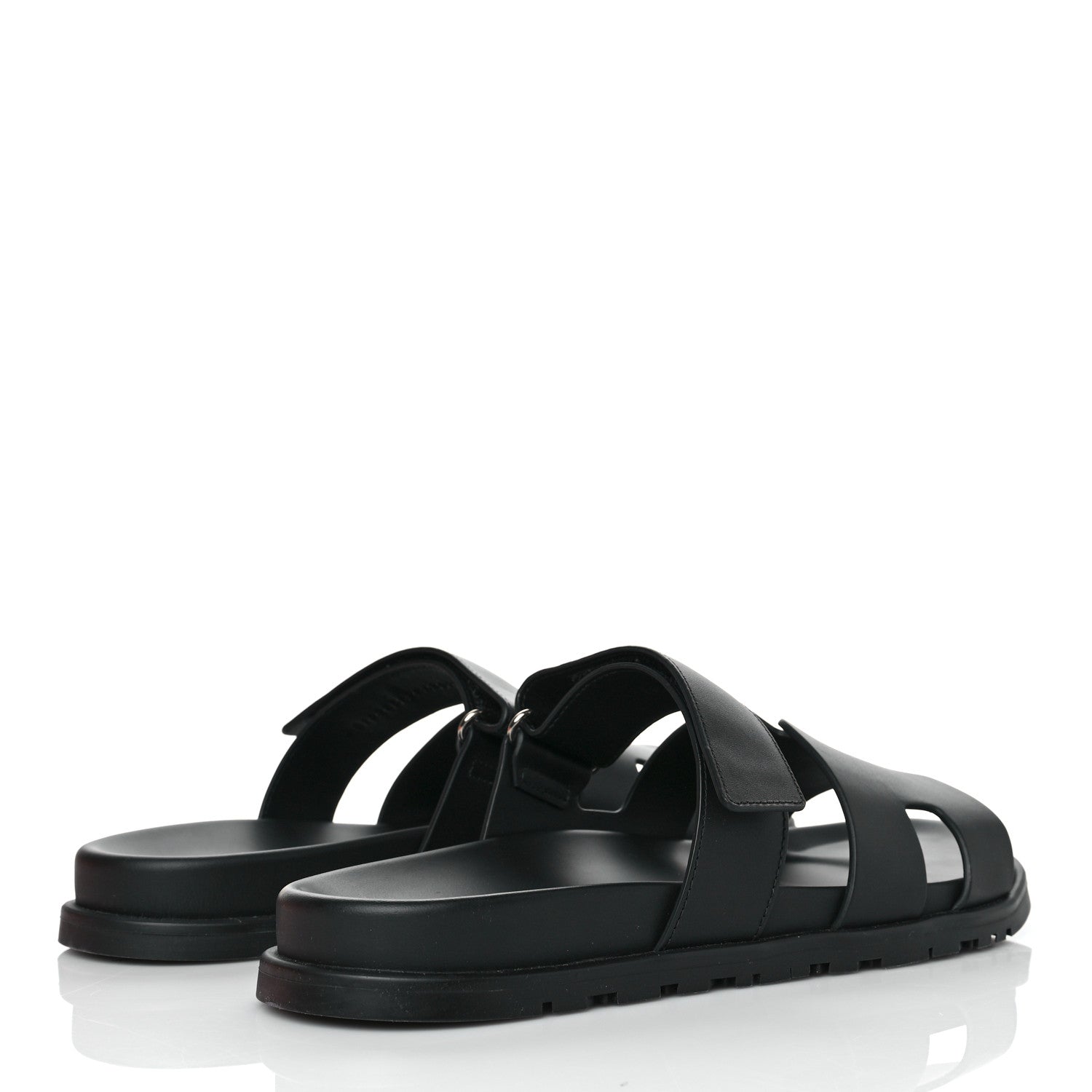 Hermes Calfskin Mens Chypre Sandals 43 Black 4 of 9