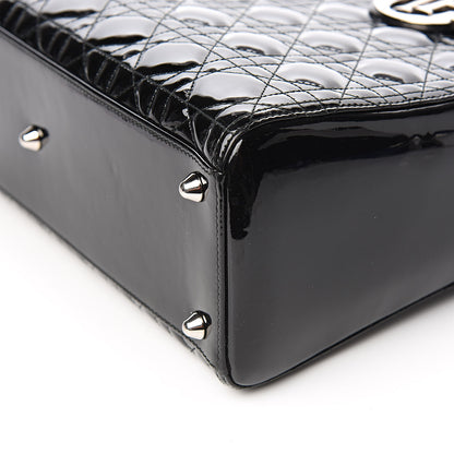 Christian Dior Patent Cannage Large Lady Dior Black 9 of 10