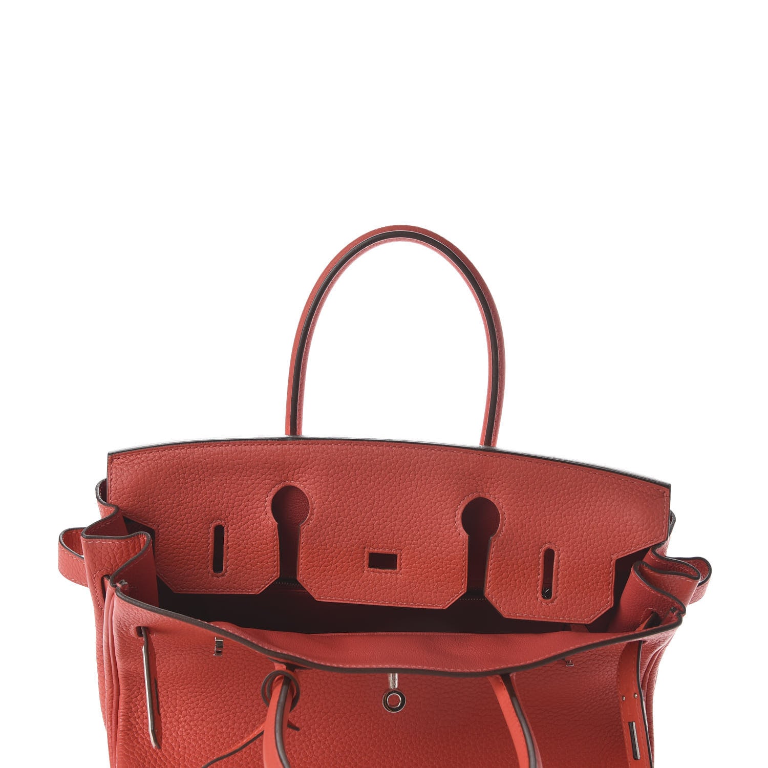 Hermes Taurillon Clemence Birkin 30 Rouge Pivoine 16 of 33