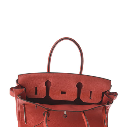 Hermes Taurillon Clemence Birkin 30 Rouge Pivoine 16 of 33