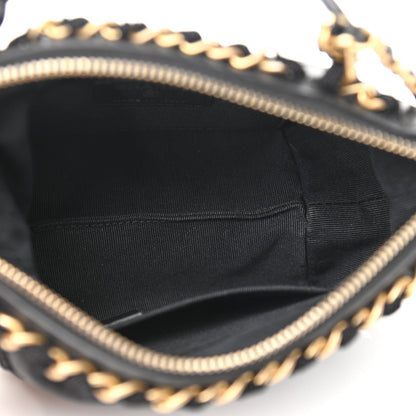 Chanel Nylon Grosgrain Quilted Lifestyle Clutch with Chain Black 4 of 10
