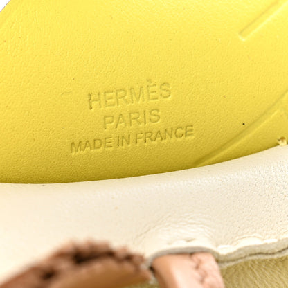 Hermes Milo Lambskin Grigri Rodeo Pegase Horse Bag Charm MM Craie Chai Lime 4 of 4