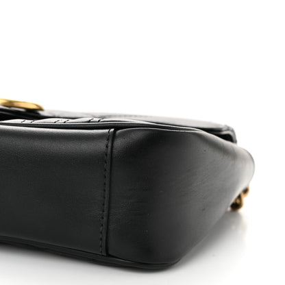 Gucci Calfskin Matelasse Small GG Marmont Shoulder Bag Black 10 of 10