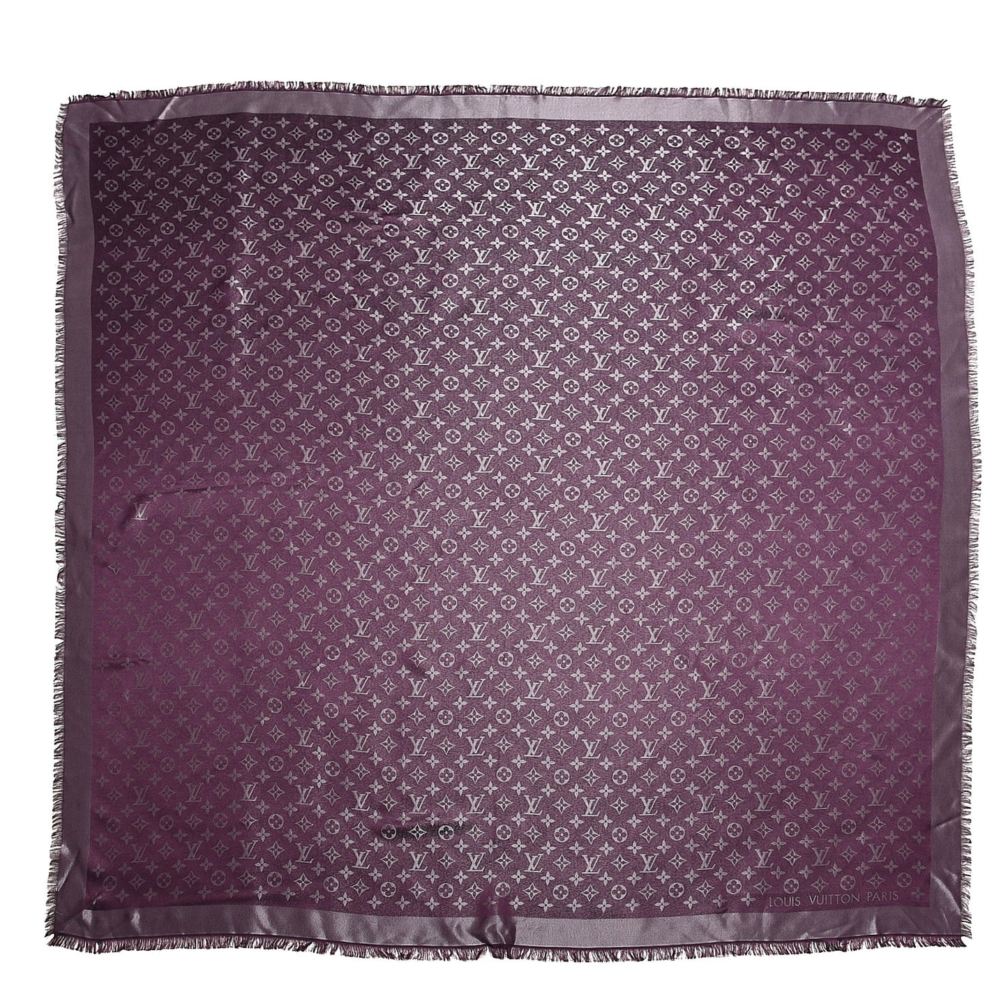 Silk Lurex Wool Monogram Shine Shawl Amarante