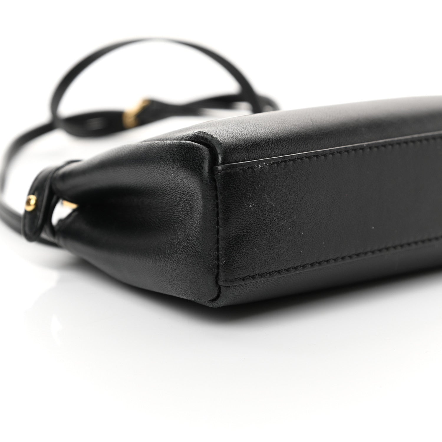 Fendi Nappa Micro Peekaboo Iconic Satchel Black 10 of 12