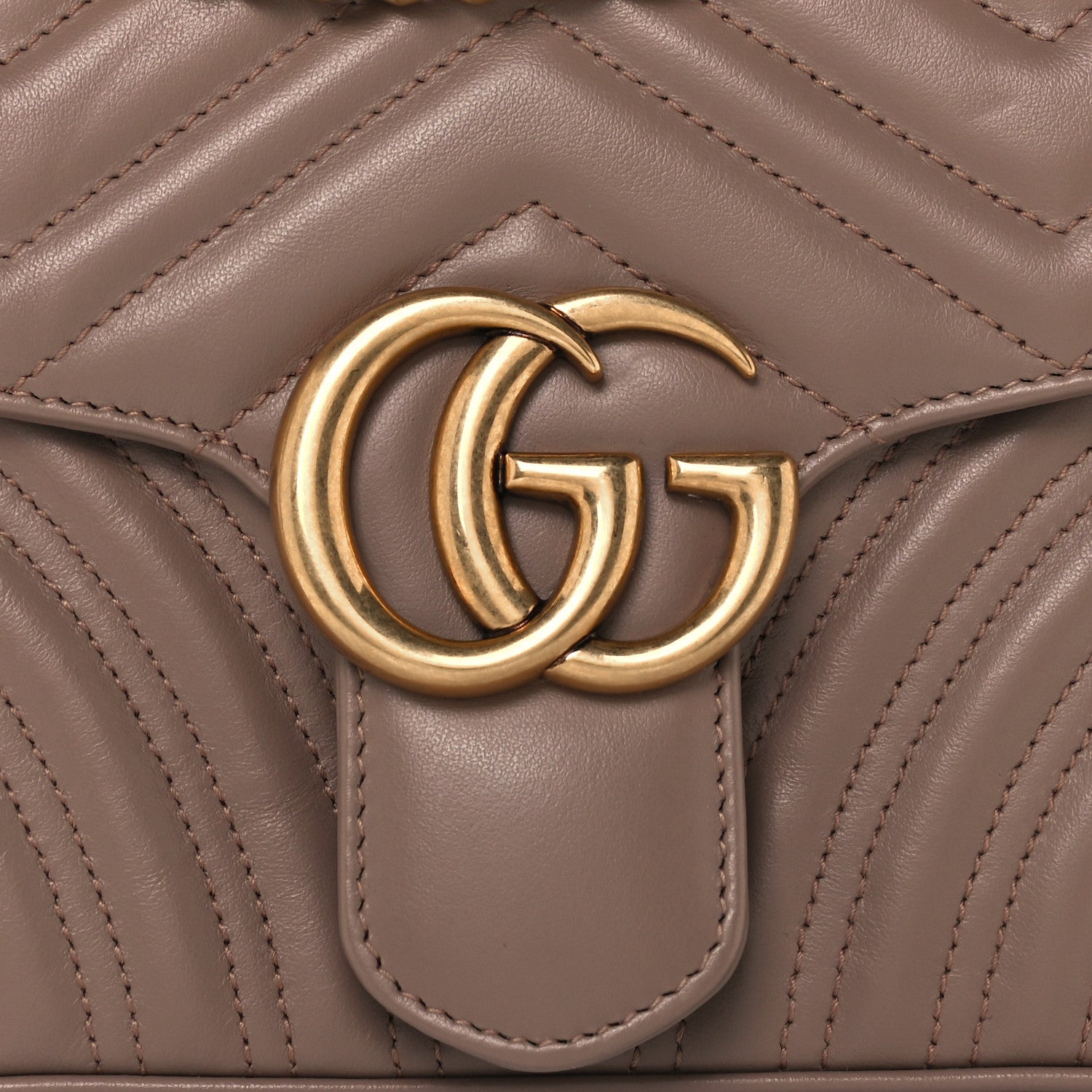 Gucci Calfskin Matelasse Small GG Marmont Shoulder Bag Porcelain Rose 9 of 11