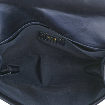 Chanel Lambskin Embossed Medium Boy Cube Flap Navy 5 of 11