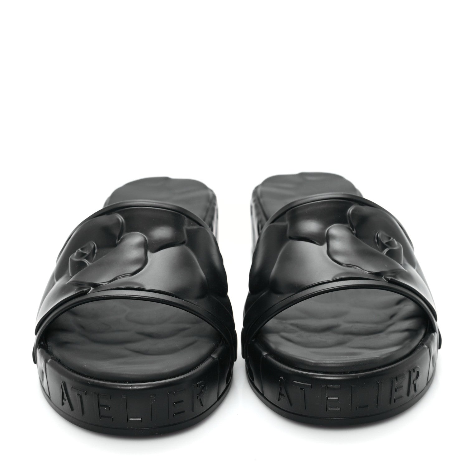 Valentino Garavani Rubber Atelier 03 Rose Edition 25/40mm Platform Slide Sandals 40 Black 3 of 7