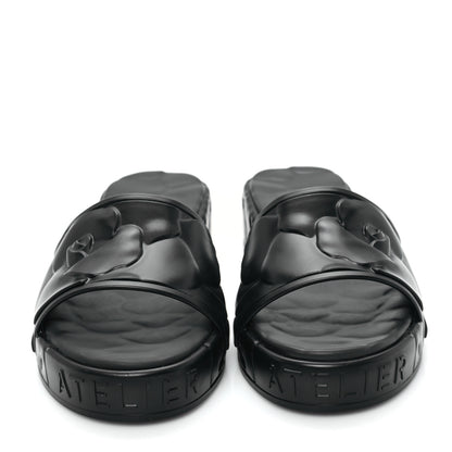 Valentino Garavani Rubber Atelier 03 Rose Edition 25/40mm Platform Slide Sandals 40 Black 3 of 7