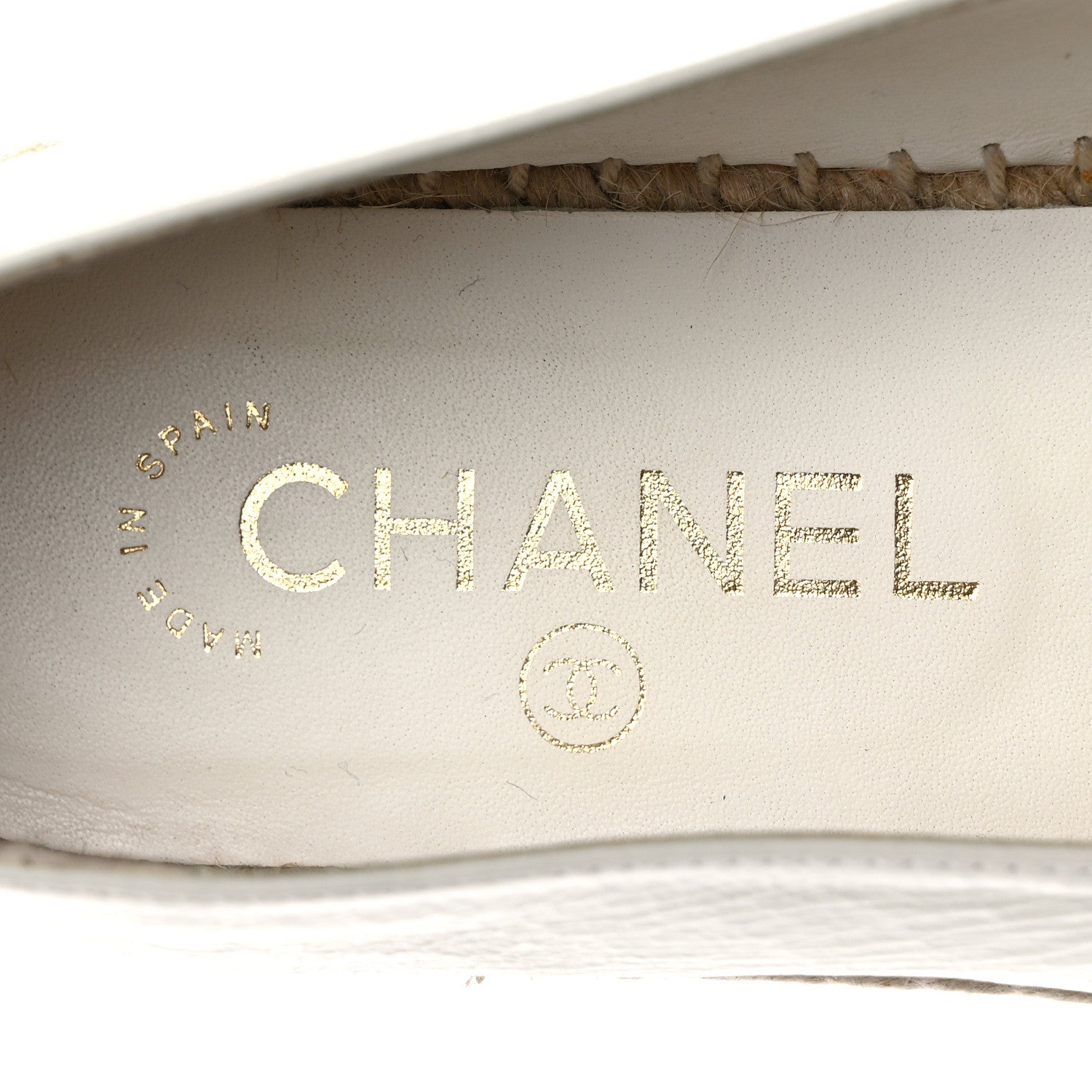 Chanel Distressed Patent CC Espadrilles 39 White 7 of 8